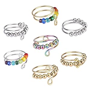 VIKY 7 Stück Antistress Ring Set