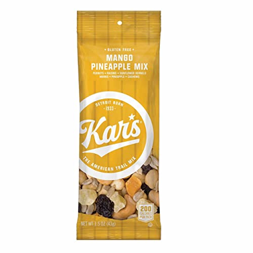 Kar’s Nuts Unsalted Mango Pineapple Trail Mix, 1.5 Oz Individual Packs – Bulk Pack Of 72, Gluten-Free Snacks #TOP10
