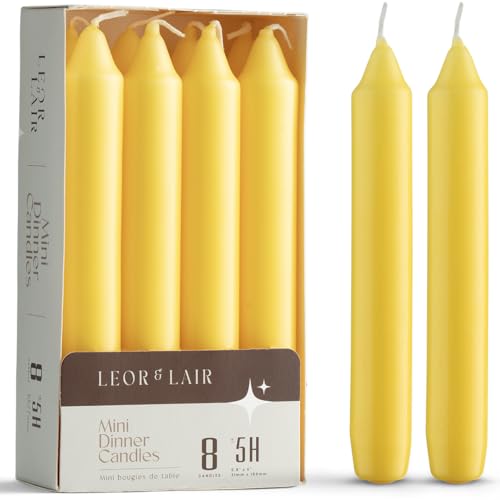 Leor & Lair Short Taper Candles – Pack of...