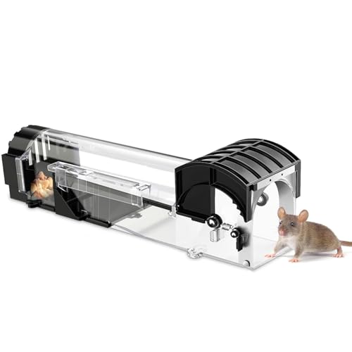 Humane Mouse Traps Indoors Live Mice Traps for Catch Alive Reusable Rodent Mouse Trap No Touch Release for Home Commercial Residential Outdoor