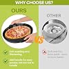 Microwave Splatter Cover for Food with Anti-scald Base Plate,Large Plastic & Silicone Vented Avoid Scalding Collapsible Guard Lid, Plate & Kitchen Colander for Meal Prep-10.7 Inch (2pcs-Gray-Black) #2