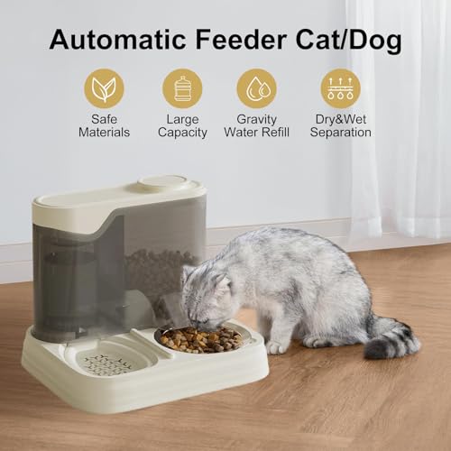 Estación de alimentación para gatos y perros con fuente de agua y plato desmontable miniatura 6