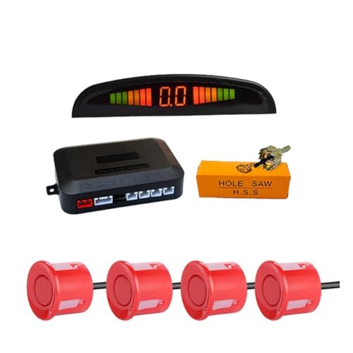 Sensores de aparcamiento con pantalla digital precisa y kit parktronic de alerta acústica rojo
