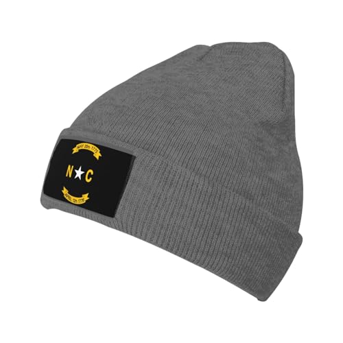 Sombrero De Beanie Bandera De Carolina del Norte Gorro De Invierno De Punto Verano Hip Hop Hombre Slouch Beanie, para Escalada, Ciclismo, Motociclismo, 56-62cm