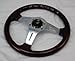 NRG Innovations ST-015-1CH Classic Wood Grain Wheel (330mm, 3 spoke center in chrome), Chrome