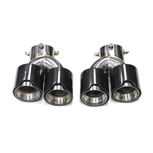 Punta de escape de fibra de carbono for coche cuádruple, Compatible con BMW G20 G21 M340i 2019 2020 2021+, sistema de escape MPE con punta trasera de silenciador(Go-16)