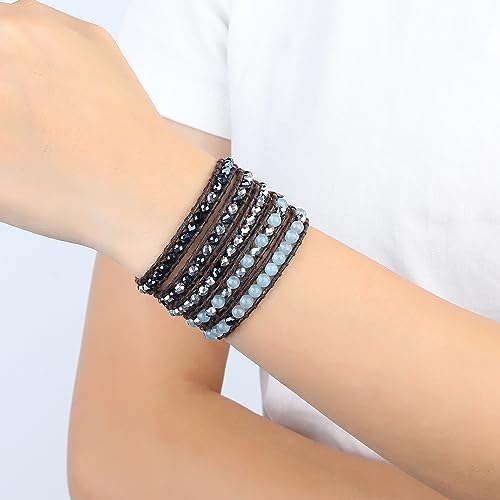 KELITCH Multi-Strand Fatto a Mano Bracciale Blu