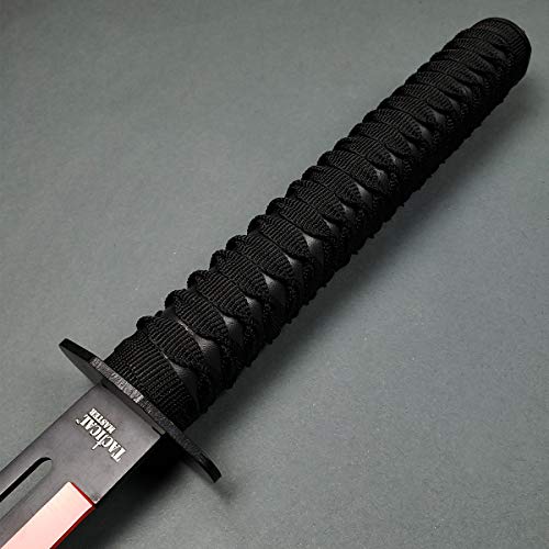 2 PCS Tactical Machetes, Tactical Fixed Blade Survival Katana Sword Set. for Camping, Collections, Gifts, Survival Tool Gear (Red-A) - Thumbnail 5