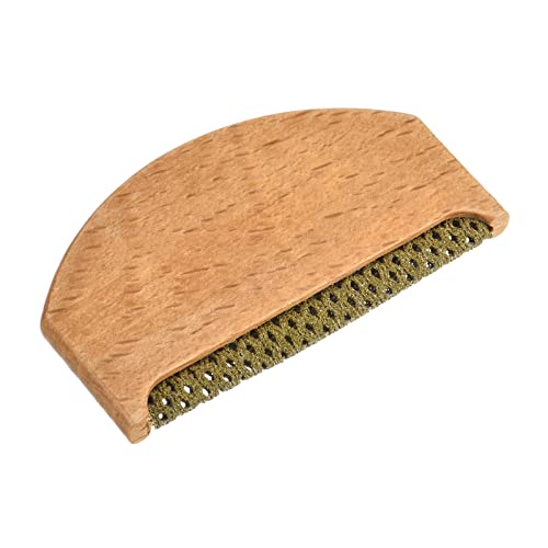 Peigne à pull dore de 75 mm en bois noble pour textiles délicats - 4
