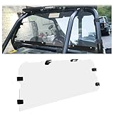 ECOTRIC Rear Windshield Compatible with 2014-2023 Polaris RZR XP 1000/ 4 1000/ Turbo/ 4 Turbo Back Clear Windsreen Plastic Steel