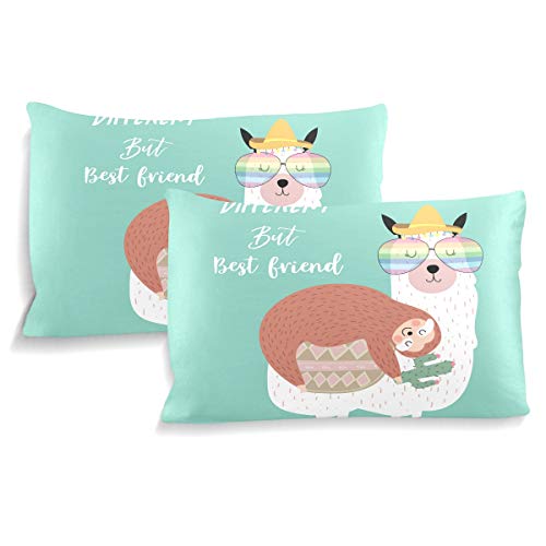 Susiyo Cute Sloth Llama Alpaca Kids Twin Duvet Cover Set 3 Pieces Bedding Set Soft Comfortable Bedspread Pillow Cover For Kid Teen Girl Boy #TOP1