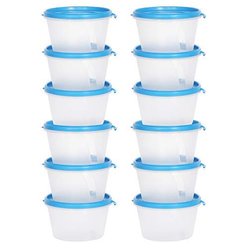 Image of Cutting EDGE 750ml Nesterware Food Storage Container Set of 12 for Pulses, Sugar, Tea, Cereals, Travelling, Spices, Office, Lunch Box (Blue)