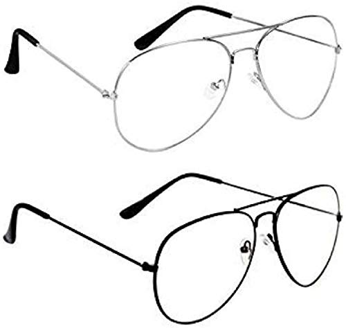unisex aviator metal sunglasses pack of 2 (medium)
