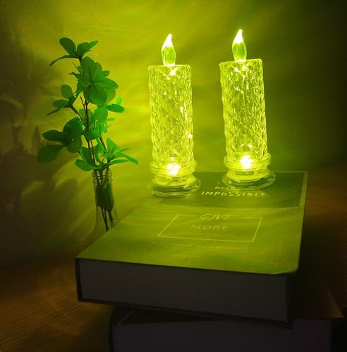 Image of 4pcs Rose Shadow Rechargeable LED Flameless Candles | remote adjustable brightness Touch Control