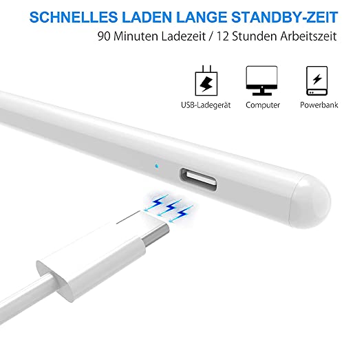 Image of Stylus Pen for iPad with Palm Rejection, Active Pencil 2nd Generation Compatible with Apple iPad Pro 11 /12.9'' (2018-2022), iPad 10th /9th /8th /7th /6th Gen, iPad mini 5 /6th Gen,iPad Air 3rd /4th /5th Gen