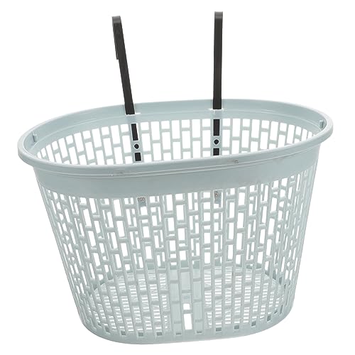 SUPVOX Cesta De Bicicleta Cesta Delantera Adulto Ciclismo Crucero Cesta De Mimbre Cesta De Perro para Canasta De Niñas Cesta De Scooter De Movilidad Cestas De Rejilla Grey El Plastico