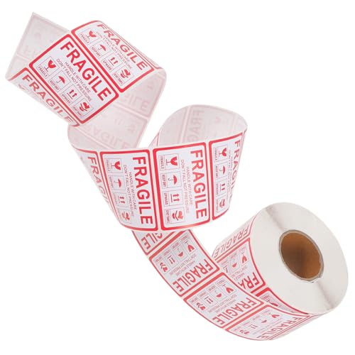 KALLORY 1 Roll Fragile Sticker Labels Warning Fragile Product Moving Shipping Packaging Tape
