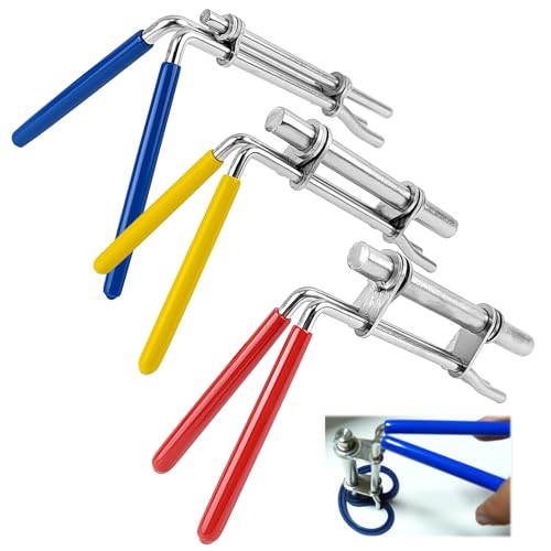 3 Piezas Herramienta de Instalación de Sellos Hidráulicos Kit, con Mango de Color Goma, Sello de Vástago de Pistón de Cilindro Hidráulico, Hidraulico Herramienta de Acero Inoxidable, para Junta en U
