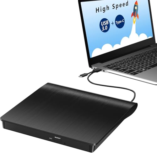 Lectora externa portátil CD DVD USB 3.0 Tipo C