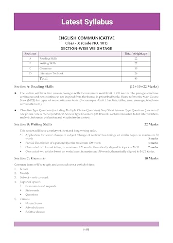 Image of Oswaal CBSE Class 10 English Communicative Question Bank | Chapter & Topic-wise Solved Papers (2017-2026) | Based on Syllabus (April 2026) | Includes 2026 Papers | For 2027 Exam