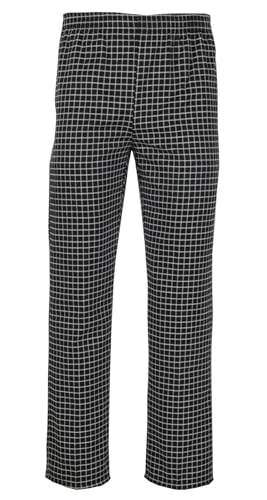 Vêtement de Travail Restaurant : Pantalon de Chef à Carreaux, Uniforme d'Hôtel pour Hommes