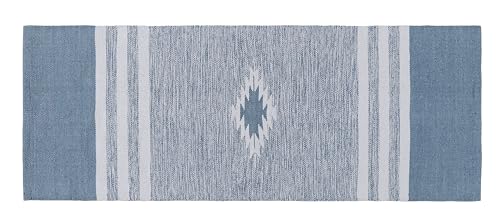 Image of Hand Woven 100% Natural Cotton Designer Rug|Kitchen Runner|Bedside Runner|Kitchen Mat|Carpet|Multiple uses for Balcony,Living Room,Bedroom,Size-22x60 Inches, (Grey)
