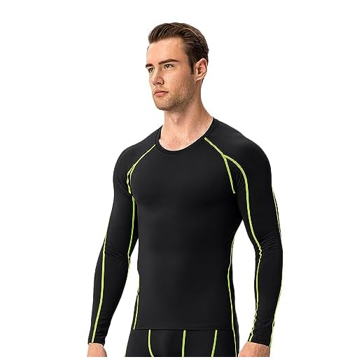 NCTCITY Men's Compression Base Layer Long Sleeve Sports T Shirts Quick Dry Breathable Tops Workout Athletic Gym Running Shirt for Fitness Golf Cycling Hiking Football, Color7, L