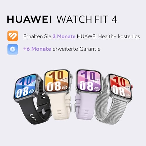 HUAWEI Watch FIT 4 Smartwatch, GPS, Fitness Tracker, Schwarz – Ansicht 2