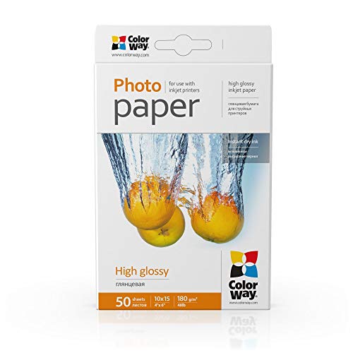 ColorWay Fotopapier : Glänzendes 180g/m?, 10?15, 50 Bl Cover