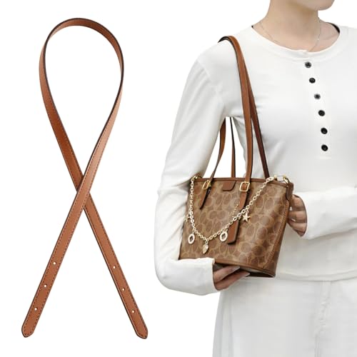 Image of Jiesinlov 2 Pcs Bag Microfiber Leather Strap Replacement Shoulder Straps for Mollie 25 Tote Handbag(Brown)