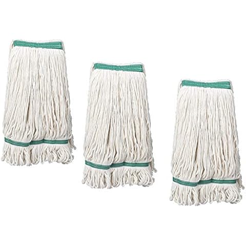OFO Loop-End Cotton String Mop Head，Heavy Duty String Mop Refills, Mop Head Replacement for Home/Industrial/Commercial Cleaning, 3-Packs Cover