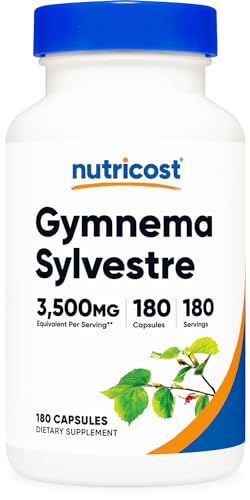 Nutricost Gymnema Sylvestre Extract 180 Capsules 180 Servings Per Bottle