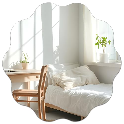 Decorazione da parete versatile: perfetta per decorare camere da letto, corridoi o spogliatoi. La superficie riflettente aiuta a rendere qualsiasi spazio più grande e luminoso, mentre il design ondulato aggiunge un accento estetico unico alla tua casa