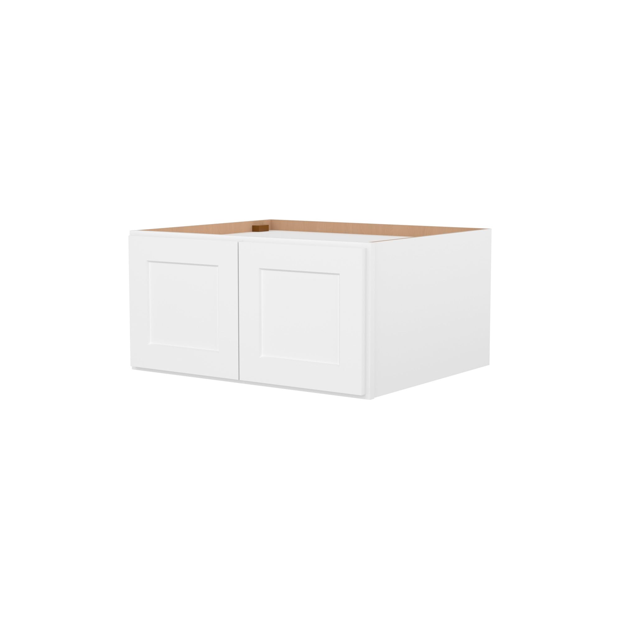 Furinno Shaker Wall Refrigerator Top Kitchen Cabinet, 2-Doors, White