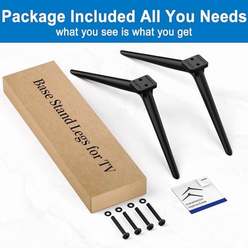 Image of Metal Base TCL TV Legs for 70 inch 75 inch TCL Roku TV Stand Feet Replacement