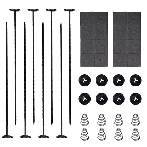 2 Set Electric Fan Mounting Kit Radiator Fan Zip Ties Electric Mount Hold Down Transmission Cooler Mounting Kit for Car Vehicle Electric Radiator Fan 7 9 10 12 14 16