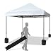KITADIN Pop up Canopy Tent 10x10 FT Commercial Instant Shelter Outdoor Canopies with Wheeled Carry Bag, Bonus 4 Canopy Sand Bags (White)
