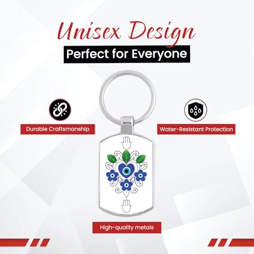 Image of Stylish Metal Keychains with Permanent Glossy Print - Inspirational Quotes & Spiritual Designs - Perfect Key chains for loved ones, Personal Use, Gifts & Return Gifts