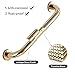 Leyden Brass Shower Grab Bar，Gold Support Bar Bathroom Hand Safety Handrail for Elderly Wall Senior Rail Handle for Tub, Toilet 12 Inch