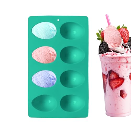 Moules Œufs de Pâques en Silicone - Moule 8 Cavités Antiadhésif DIY,Moules à bonbons de Pâques en silicone - pour biscuits, bonbons, dessert, maison, cuisine, fête de printemps,