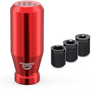 (Red)Racing JDM Type-R Style 6 Speed Manual Universal Gear Shift Knobs Fit Compatible with Mazda Tacoma STi Nismo 2004 Honda Accord Subaru Honda Focus ST Miata 350z Civic WRX Toyota TRD