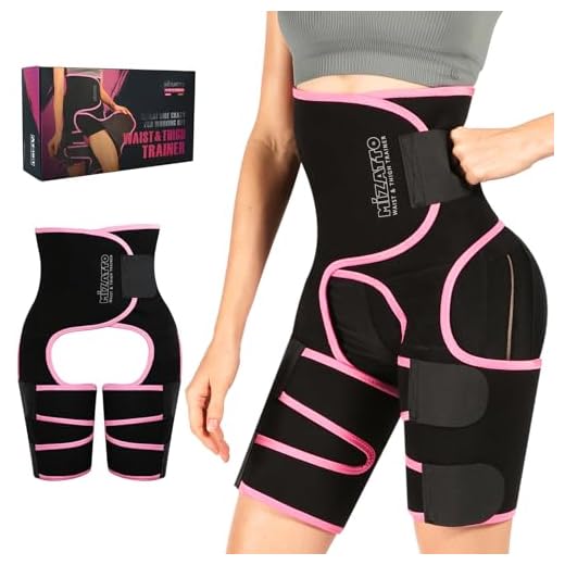 Plus Size Waist Trainer for Women, 3 in 1 Waist and Thigh Trimmer Butt Lifter Sweat Belt Waist Slimming Wraps for Workout Gym, Gifts for Women Pink L