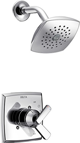 Delta Faucet Ashlyn 17 Series Dual-Handle Shower Faucet, Shower Trim Kit with Single-Spray Touch-Clean Shower Head, Chrome T17264 (Valve Not Included)