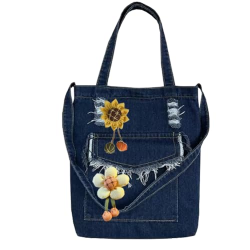 Image of Farm4Far Women Denim Bow-tie Tote Shoulder Sling Hand Bags