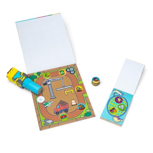 Image of Melissa & Doug Sticker Wow! Bulldozer Bundle: 24-Page Activity Book, Refillable Sticker Stamper, Mini Pad, 500 Stickers, Arts and Crafts for Kids Ages 3+