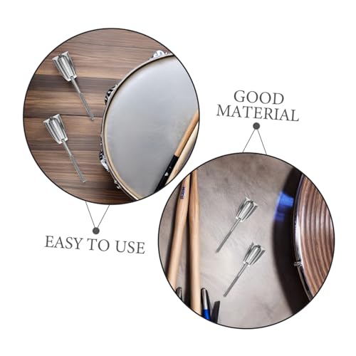 Alipis 2pcs Silver Bass Drum Claw Hooks Heavy Duty Drum Hardware Replacement Parts Clamps miniatura 3