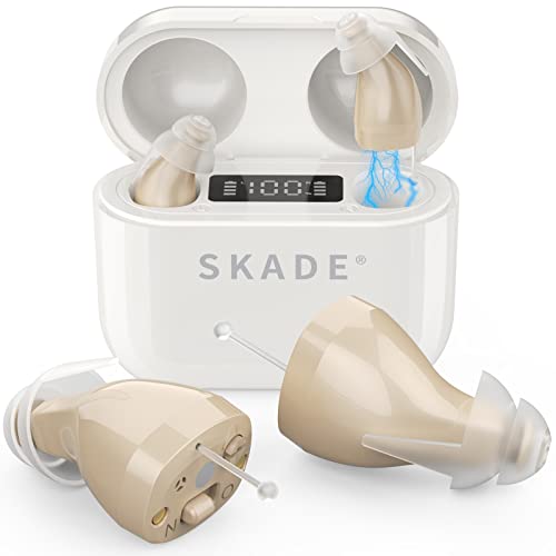SKADE Hearing Aids for Seniors Rechargeable with Noise Cancelling, 8-Channel