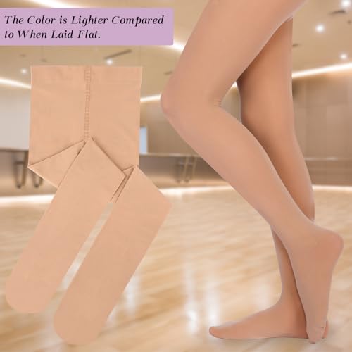 HiDance Girls Ballet Dance Tight,Ultra Soft Students School Footed Tights for Girls Women3