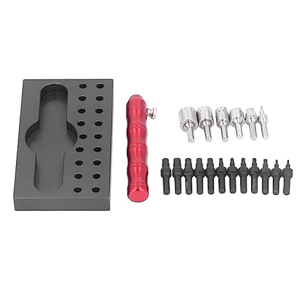 Herramienta de Extracción de Tubo de de Reloj, Herramienta de Extracción de Destornillador de Reloj Portátil Rojo y Negro Compatibilidad Fuerte Acero de Aleación Fácil de Usar