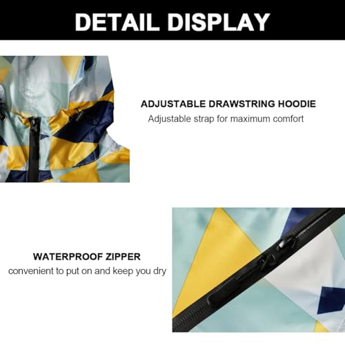 Image of salamra Rain Poncho Jacket - Hooded Waterproof Raincoat with Pocket for Women Men Adults